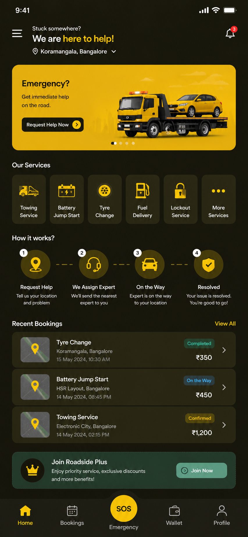 Roadside Assistance App